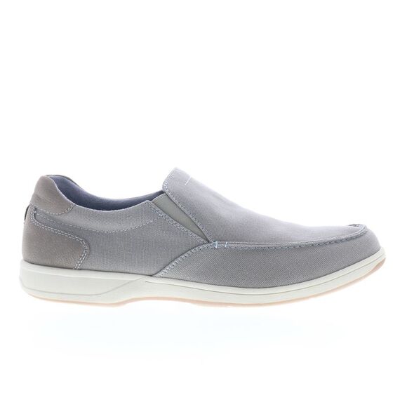Florsheim Mens Lakeside Canvas Slip On Gray Shoes (NWT)